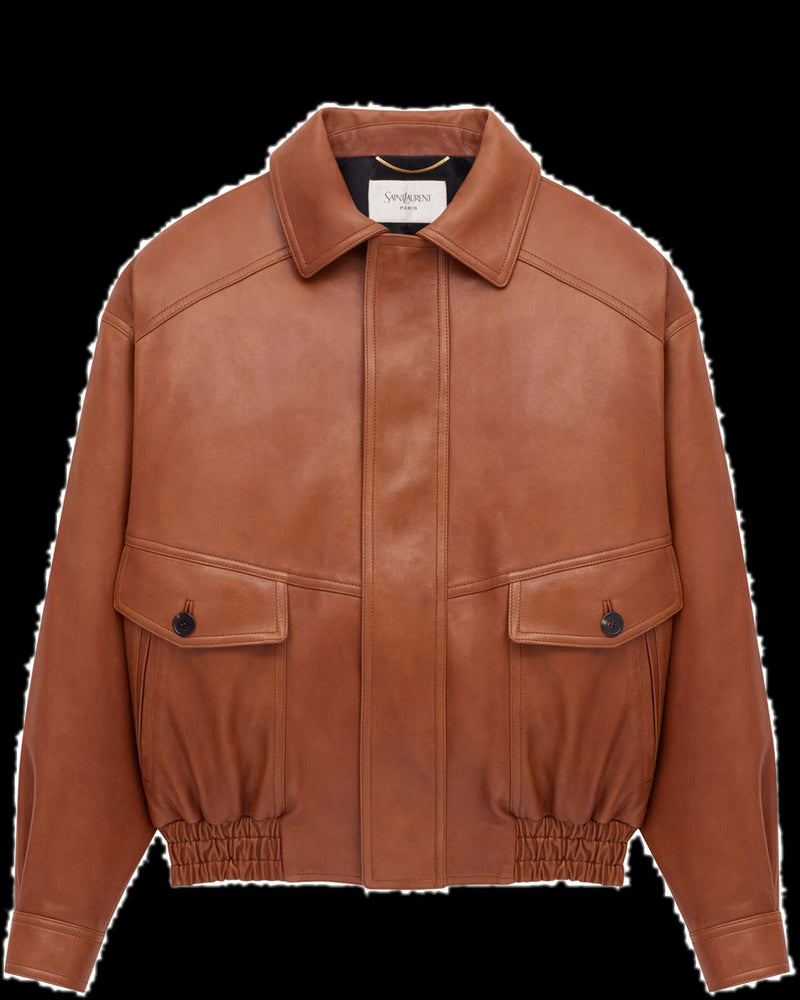 BG_REMOVED_CATALOG_OLIMPIA LAMBSKIN BOMBER JACKET - SAINT LAURENT