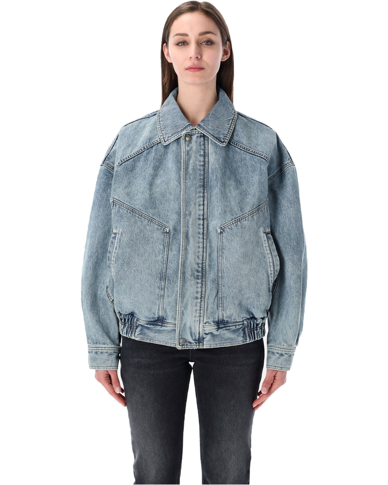 Оригінальна Oversized South Blue Denim Jacket Saint laurent
