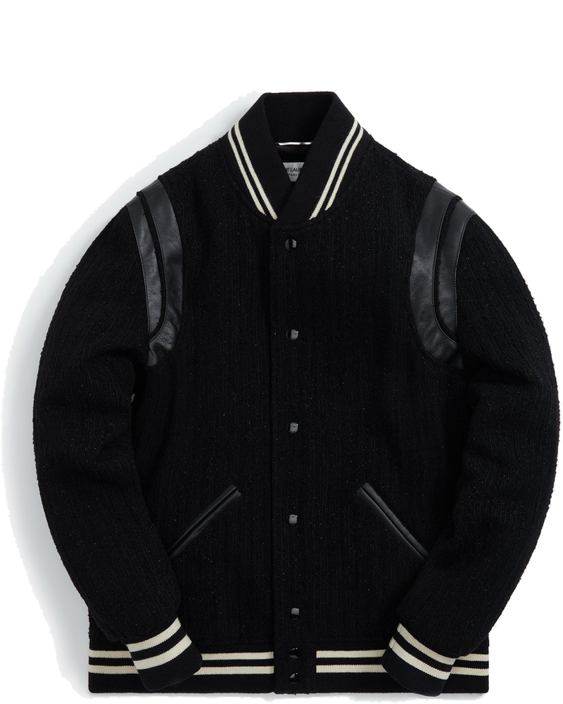 Teddy 2bandes Varsity Jacket Black Saint laurent оригінал – Купити в Україні