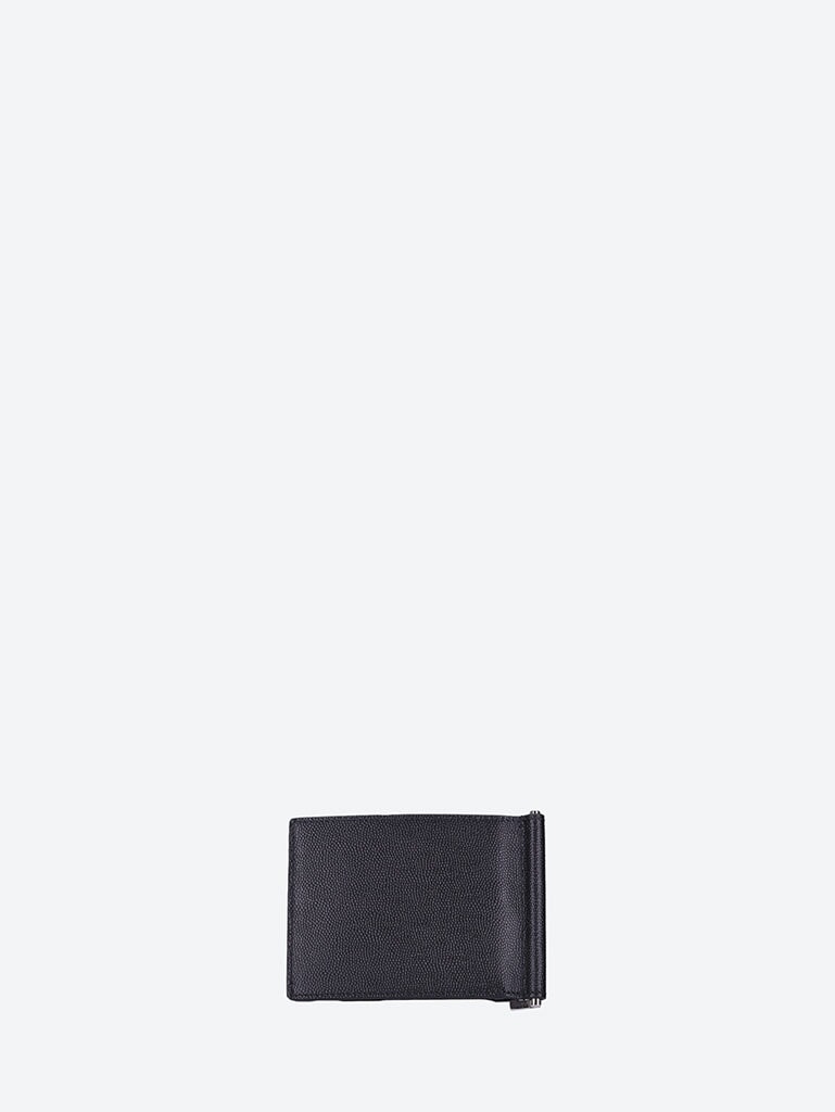 Paris Grained Matt Calfskin Money Clip Wallet Saint laurent – Гарантія оригінальності – вид ззаду