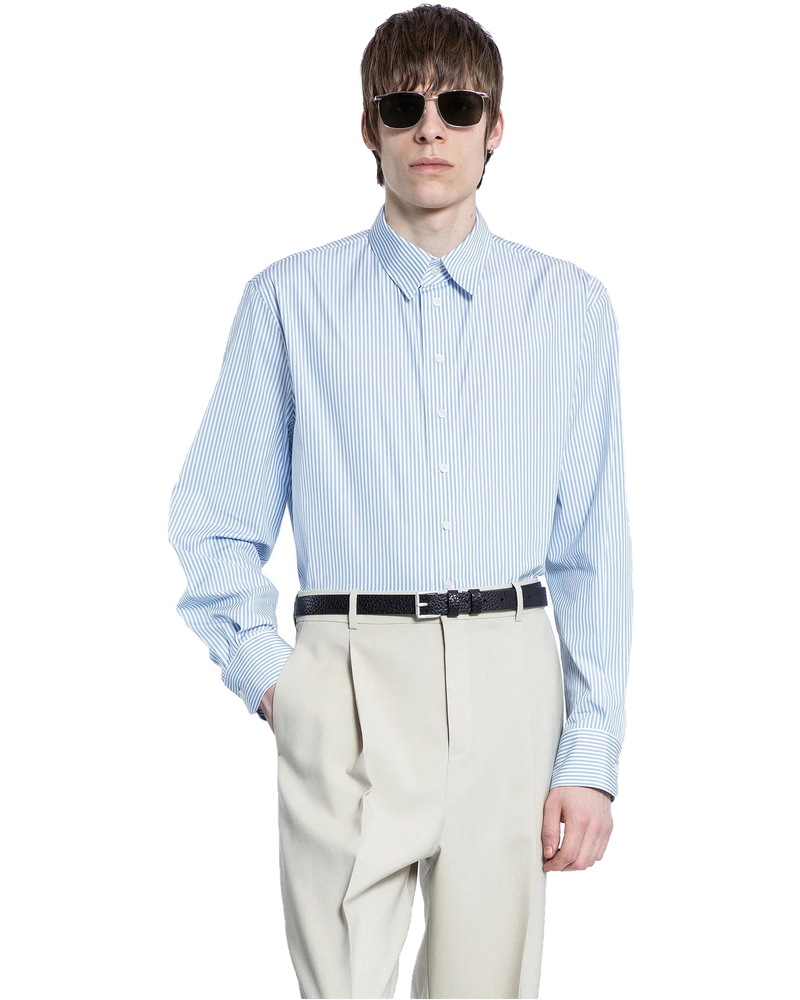 Oxford Stripe Cotton Shirt Saint laurent – Гарантія оригінальності