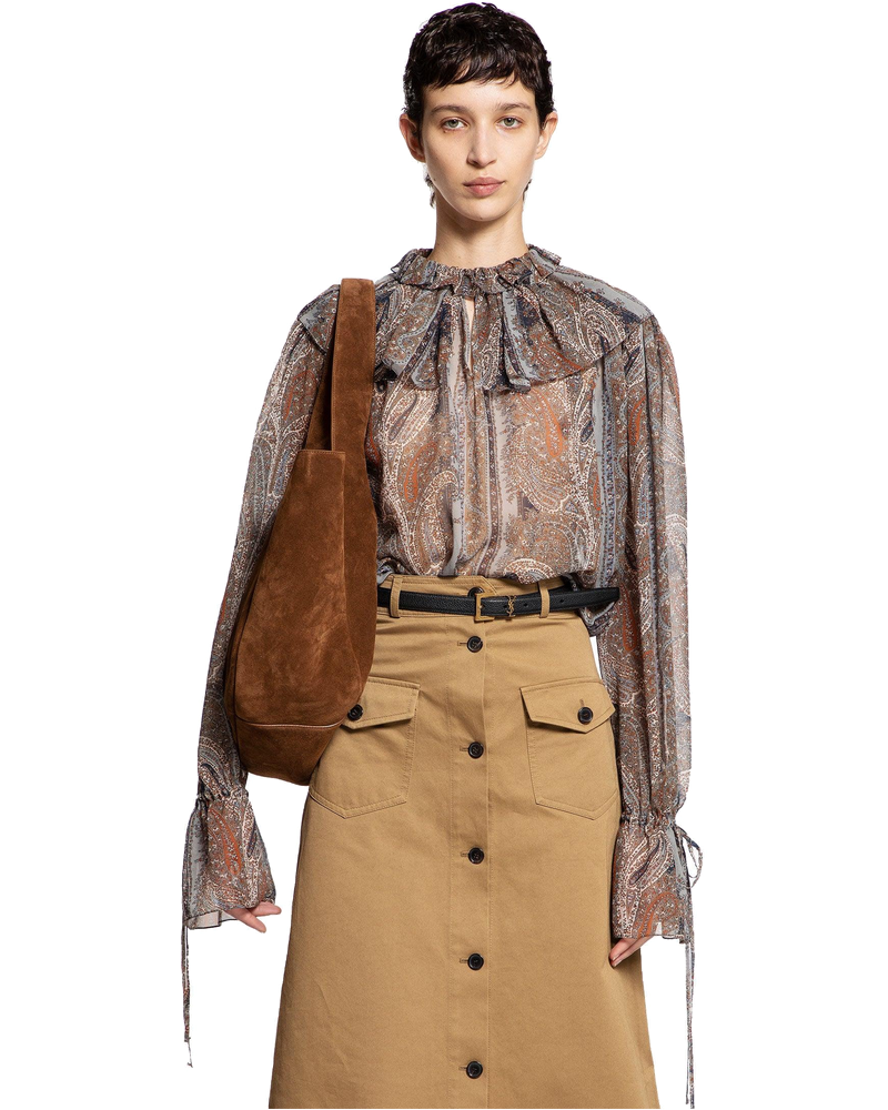 Paisley Blouse In Georgette Cashmere Saint laurent оригінал – Купити в Україні