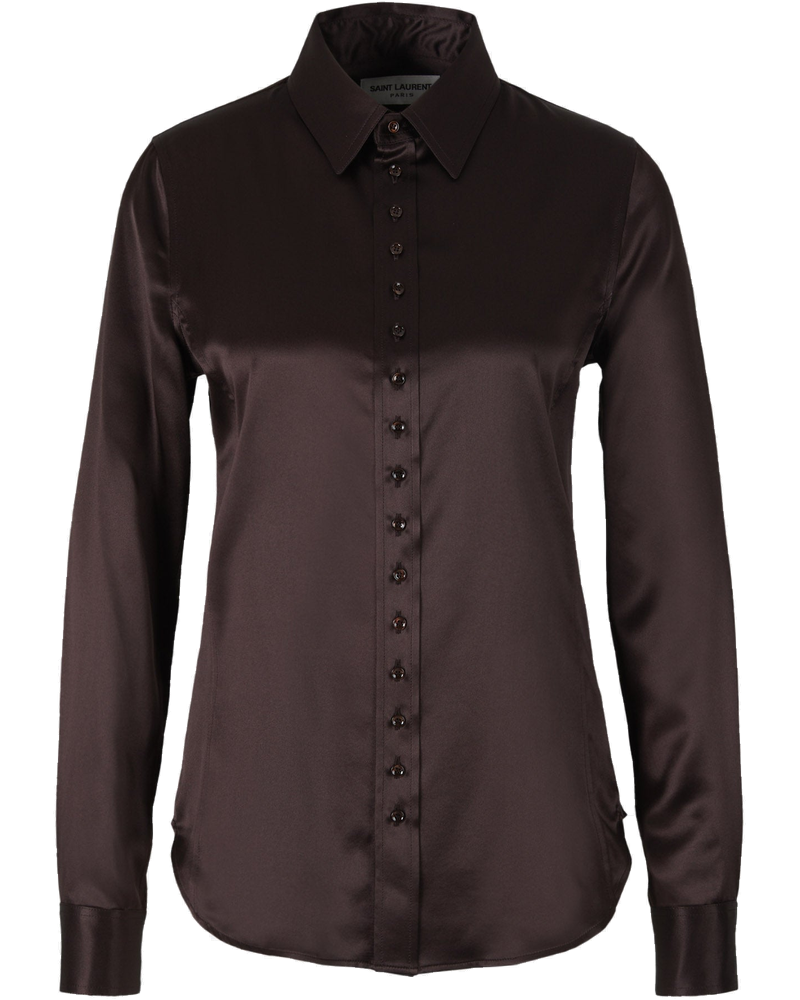 Silk Satin Shirt Saint laurent оригінал – Купити в Україні