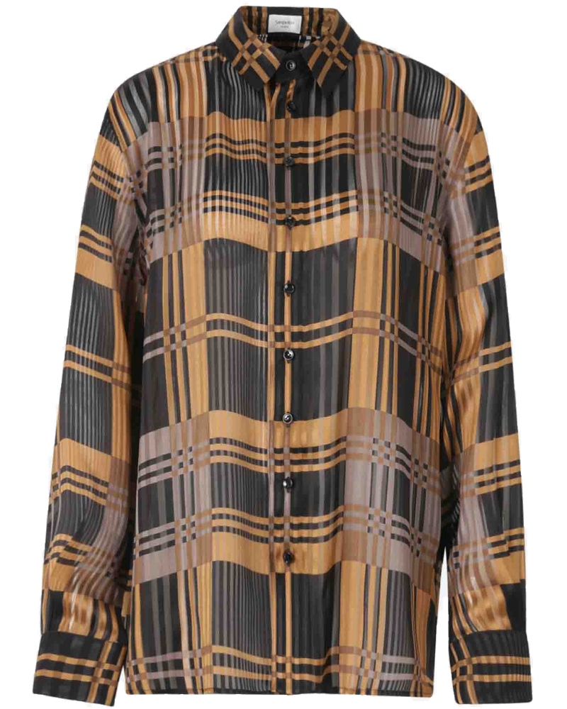 Striped Silk Shirt Saint laurent оригінал – Купити в Україні