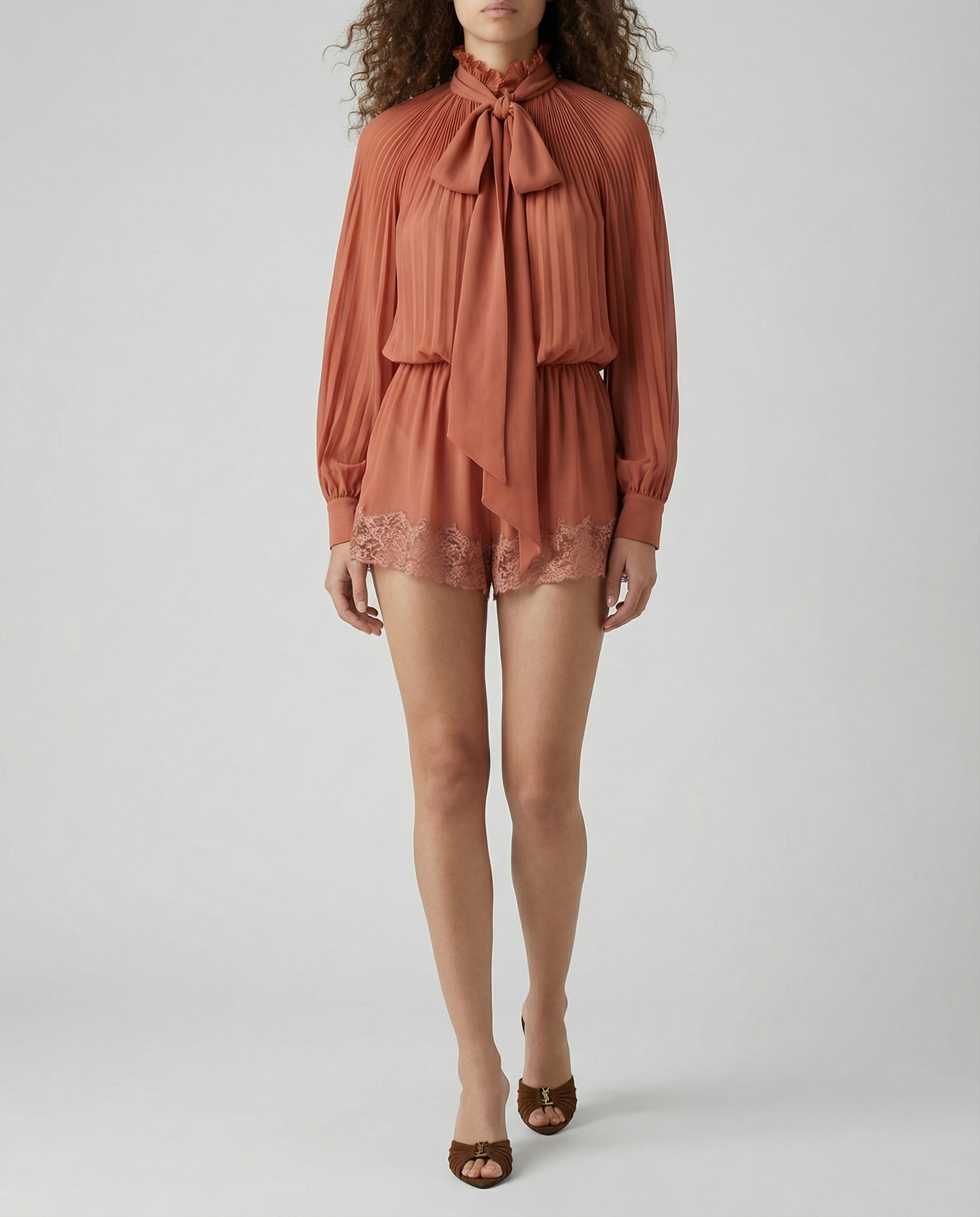 Lavallière Silk Romper Saint laurent – Гарантія оригінальності – вид ззаду
