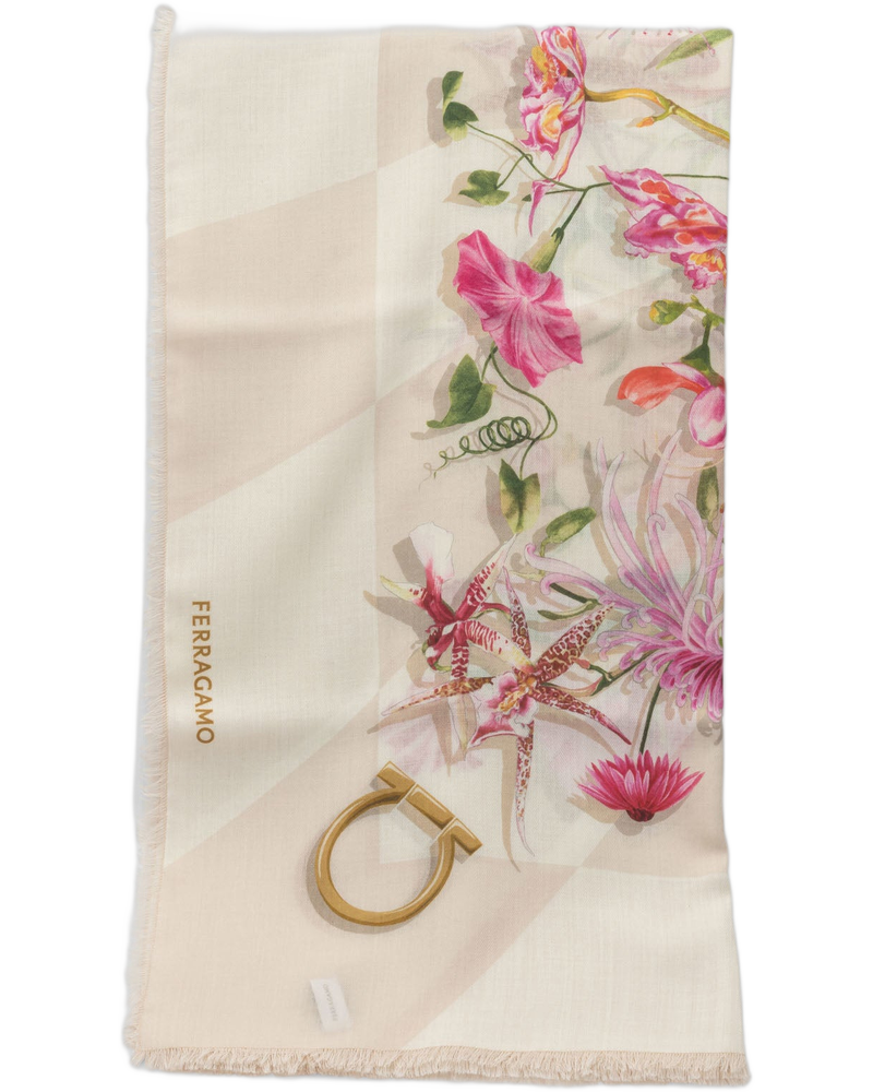 Gaia Print Wool Scarf Salvatore ferragamo оригінал – Купити в Україні