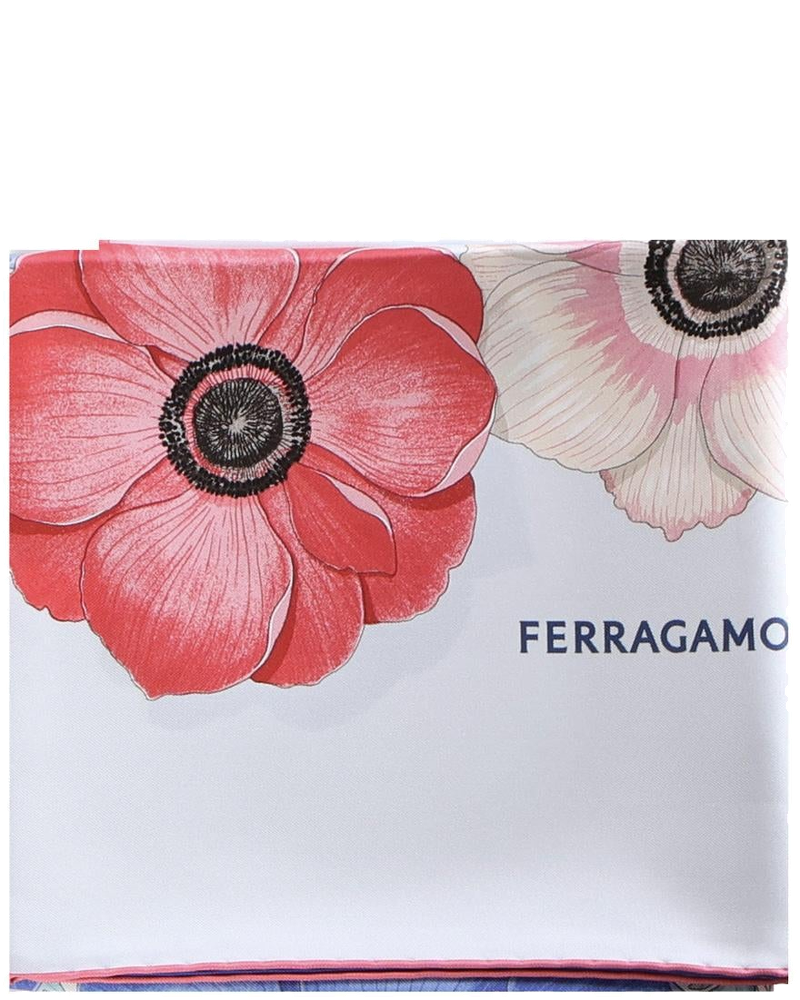 Оригінальна Foulard In Seta Stampa Anemone Salvatore ferragamo