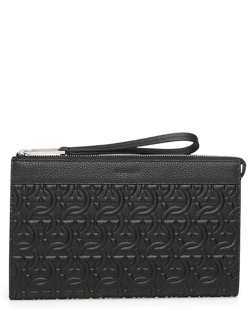 Pouch Con Goffratura Gancini Salvatore ferragamo оригінал – Купити в Україні
