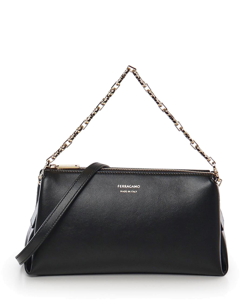 Оригінальна Mini Bag In Pelle Con Logo Salvatore ferragamo