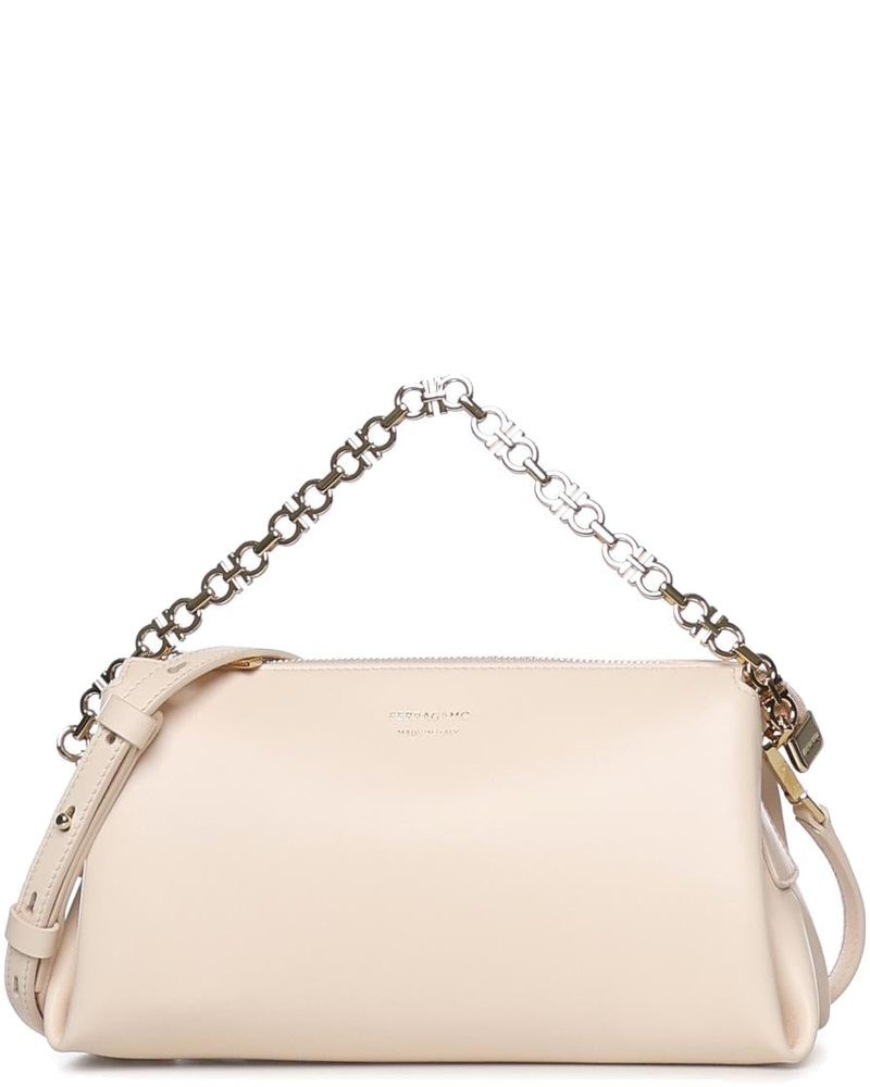 Оригінальна Mini Bag In Pelle Con Logo Salvatore ferragamo