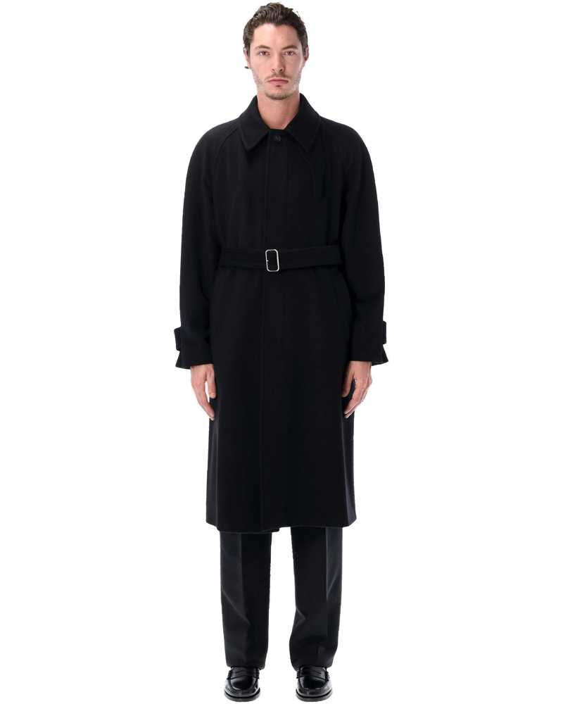 Black Cashmere Blend Belted Coat Salvatore ferragamo оригінал – Купити в Україні