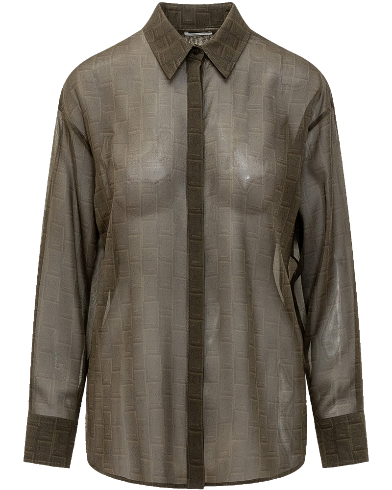 Shirt With Monogram Print Salvatore ferragamo – Гарантія оригінальності