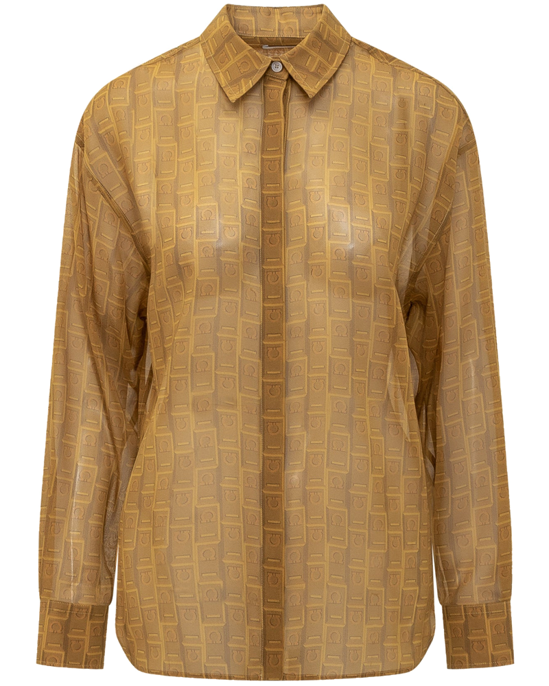 Shirt With Monogram Print Salvatore ferragamo – Гарантія оригінальності