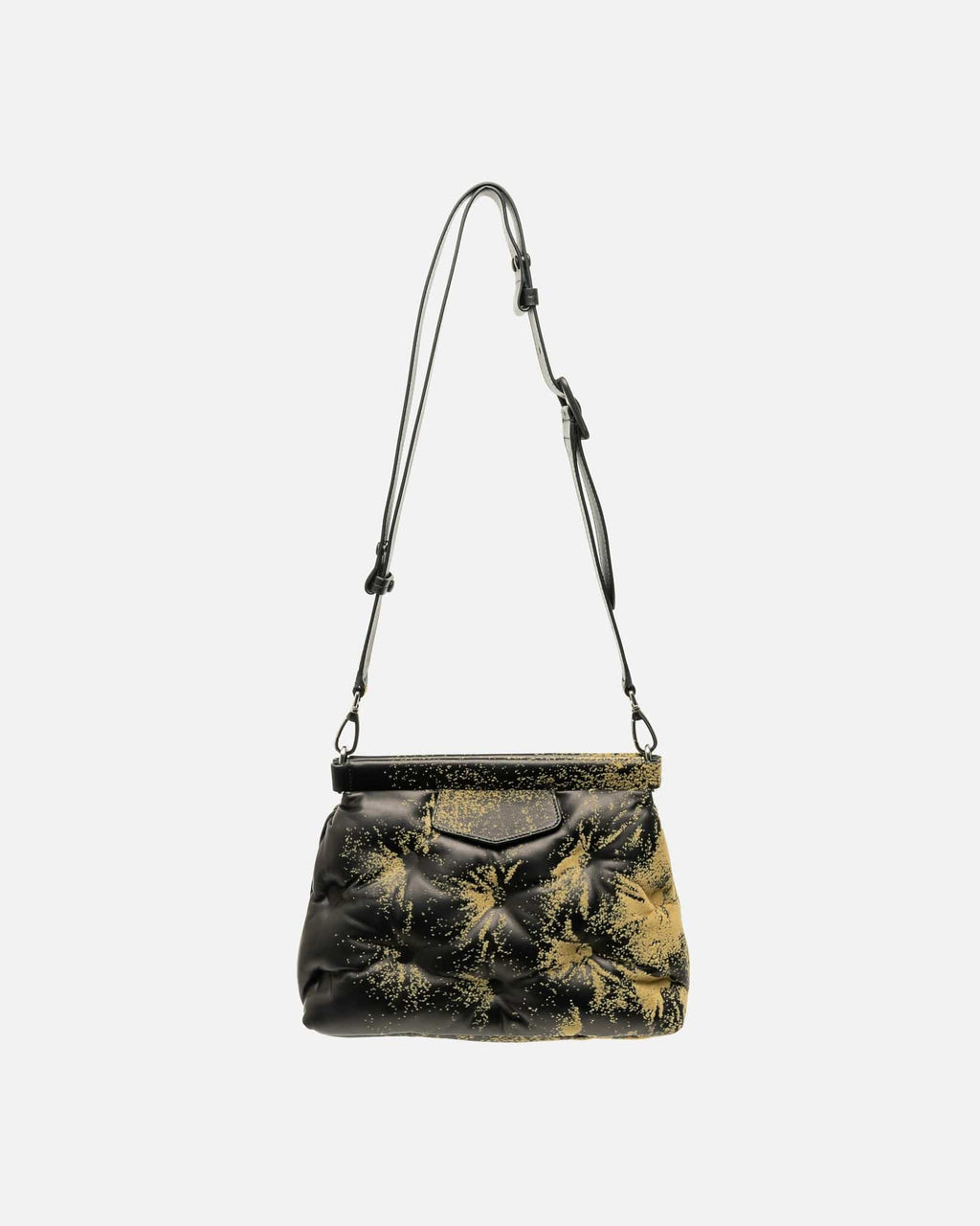 Оригінальна Sandstorm Flock Print Small Glam Slam Classique In Black Maison margiela – вид ззаду