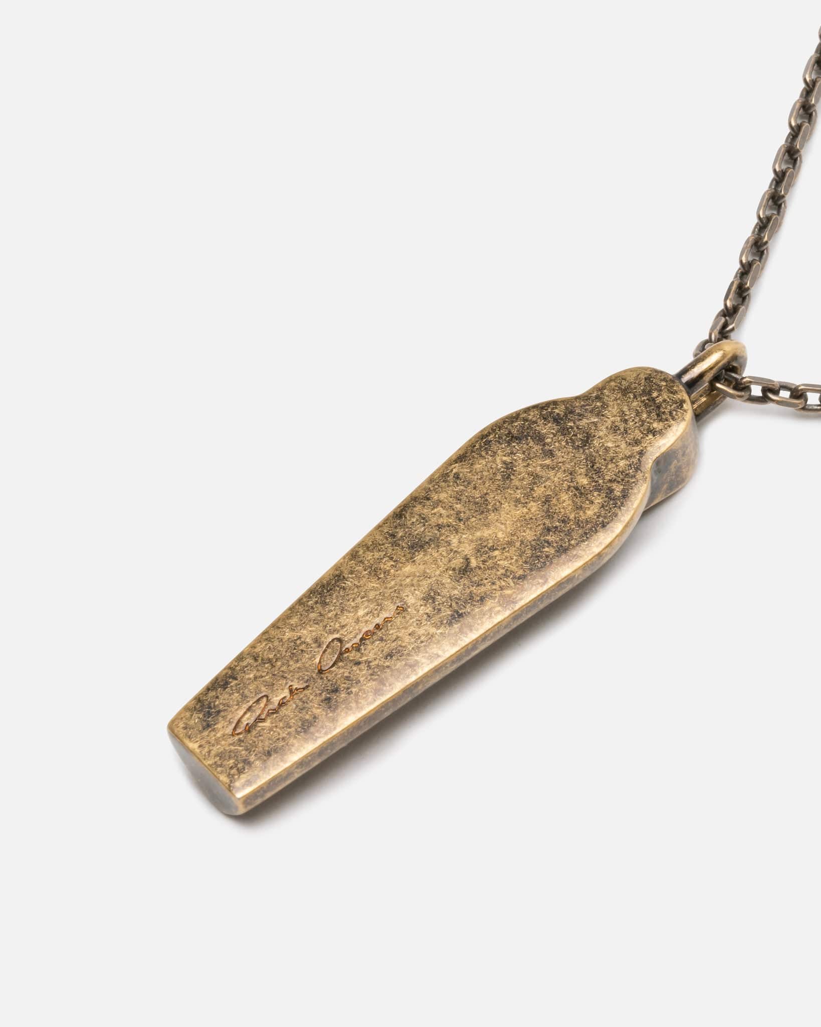 Оригінальна Sarcophagus Charm In Dark Bronze Rick owens – детальний вид