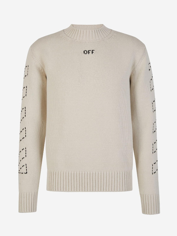 Arrow Knit Sweatshirt Off-white – Гарантія оригінальності – боковий вид