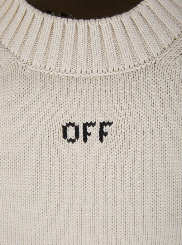 Arrow Knit Sweatshirt Off-white – Гарантія оригінальності – детальний вид