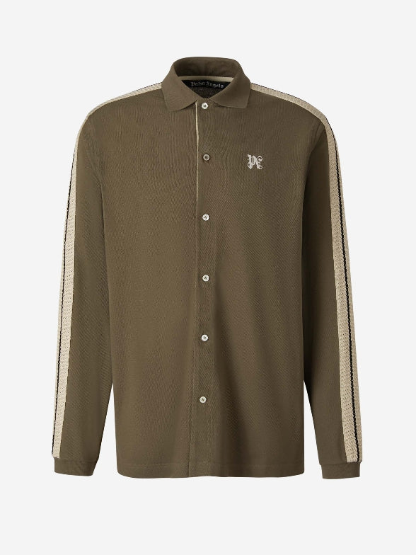 Monogram Linen Shirt Palm angels – Гарантія оригінальності – боковий вид