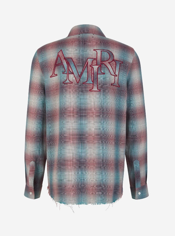 Оригінальна Checked Logo Shirt Amiri – вид ззаду