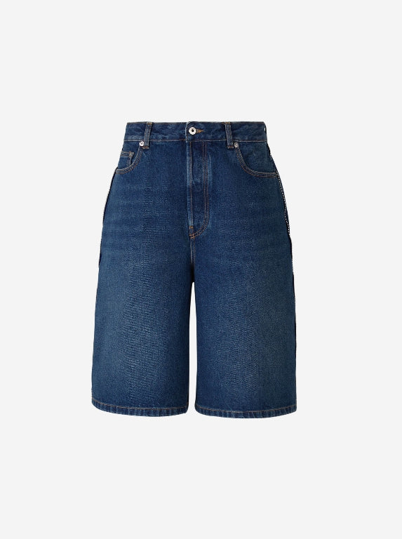 Denim Arrows Bermuda Shorts Off-white – Гарантія оригінальності – боковий вид