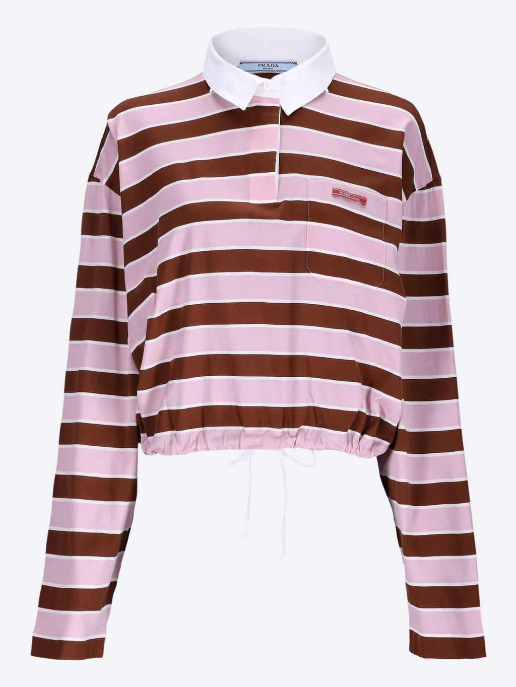 Sea Island Cotton Baiadera Old Polo Shirt Prada – Гарантія оригінальності – боковий вид