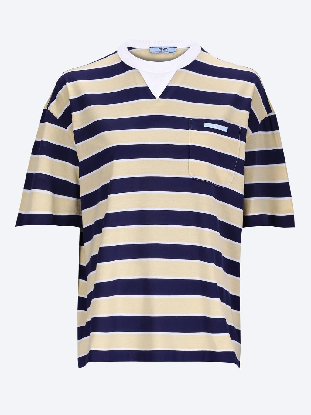 Оригінальна Sea Island Cotton Baiadera Old T-Shirt Prada – боковий вид