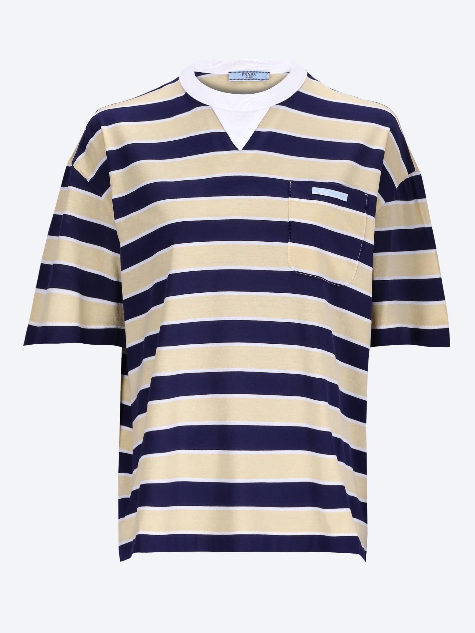 Оригінальна Sea Island Cotton Baiadera Old T-Shirt Prada – боковий вид