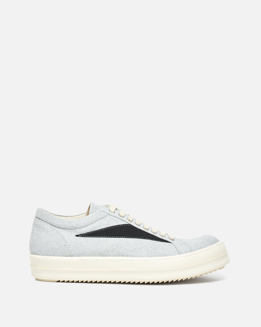 Shaggy Suede Vintage Sneakers In Oyster Rick owens – Гарантія оригінальності – боковий вид