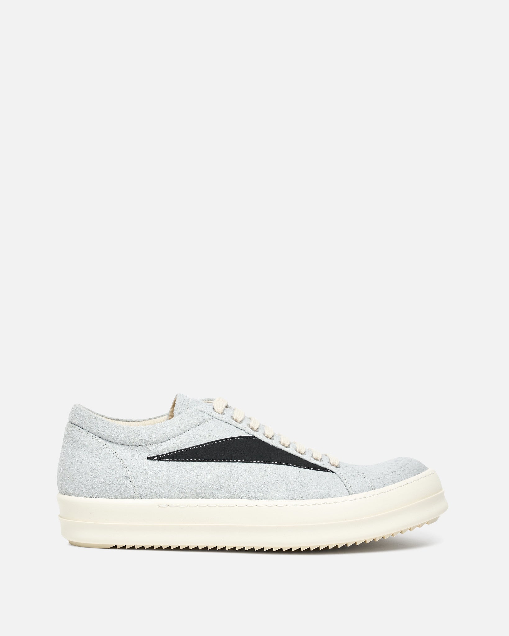 Shaggy Suede Vintage Sneakers In Oyster Rick owens – Гарантія оригінальності – боковий вид