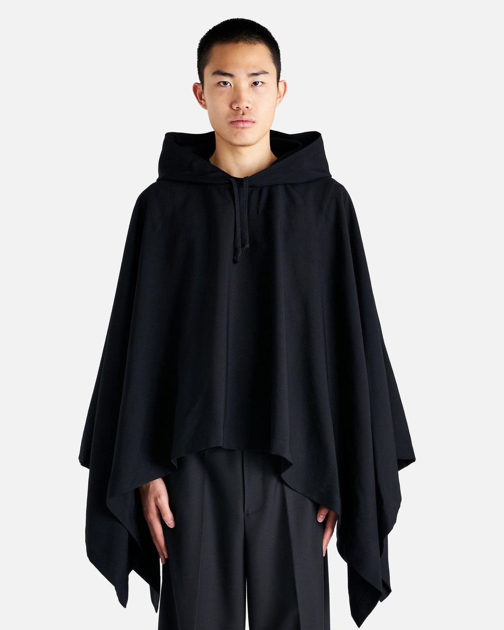 Shawl Poncho In Black Comme des garcons – Гарантія оригінальності – боковий вид