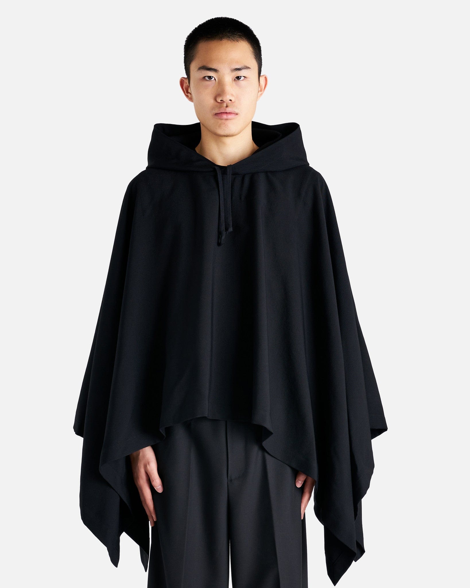 Shawl Poncho In Black Comme des garcons – Гарантія оригінальності – боковий вид
