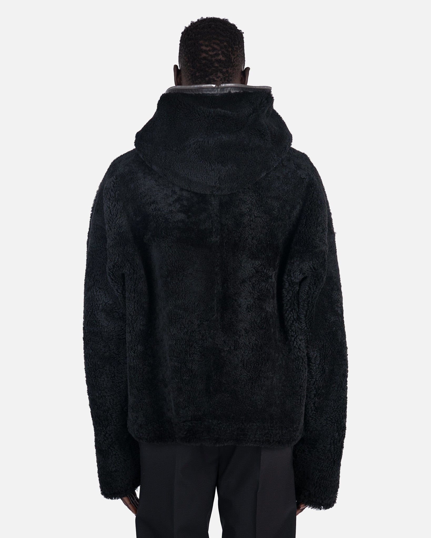 Оригінальна Shearling Sealed Windbreaker In Black Rick owens – детальний вид