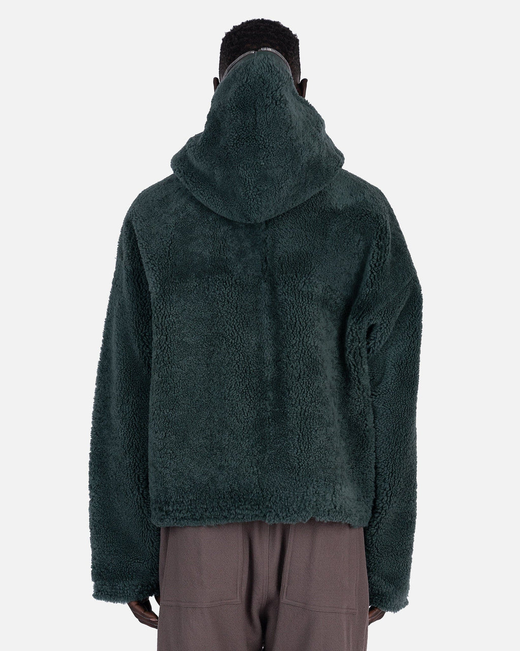 Оригінальна Shearling Sealed Windbreaker In Teal Rick owens – детальний вид
