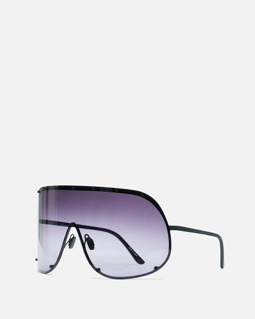 Оригінальна Shield Sunglasses In Black Rick owens – вид ззаду