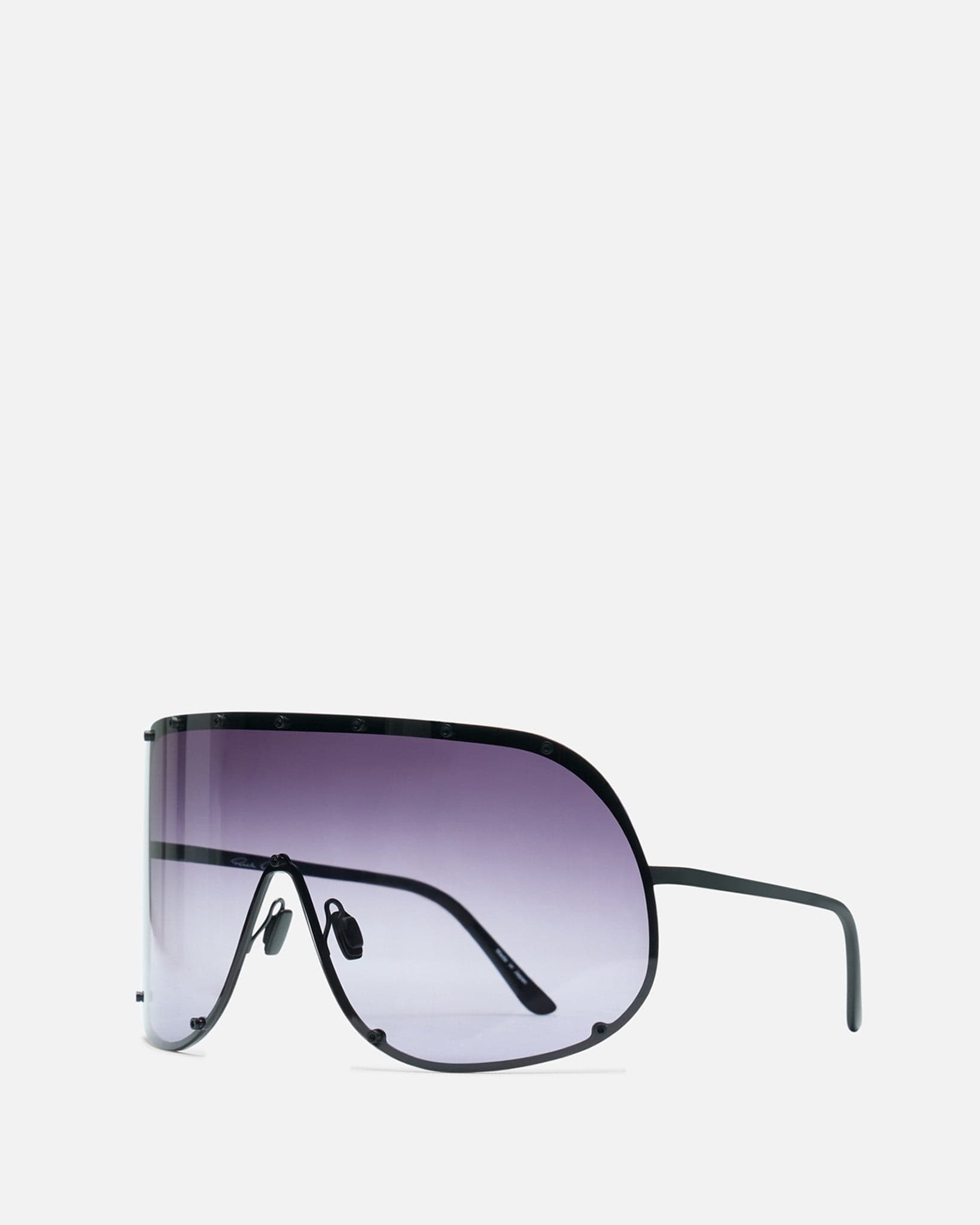 Оригінальна Shield Sunglasses In Black Rick owens – вид ззаду