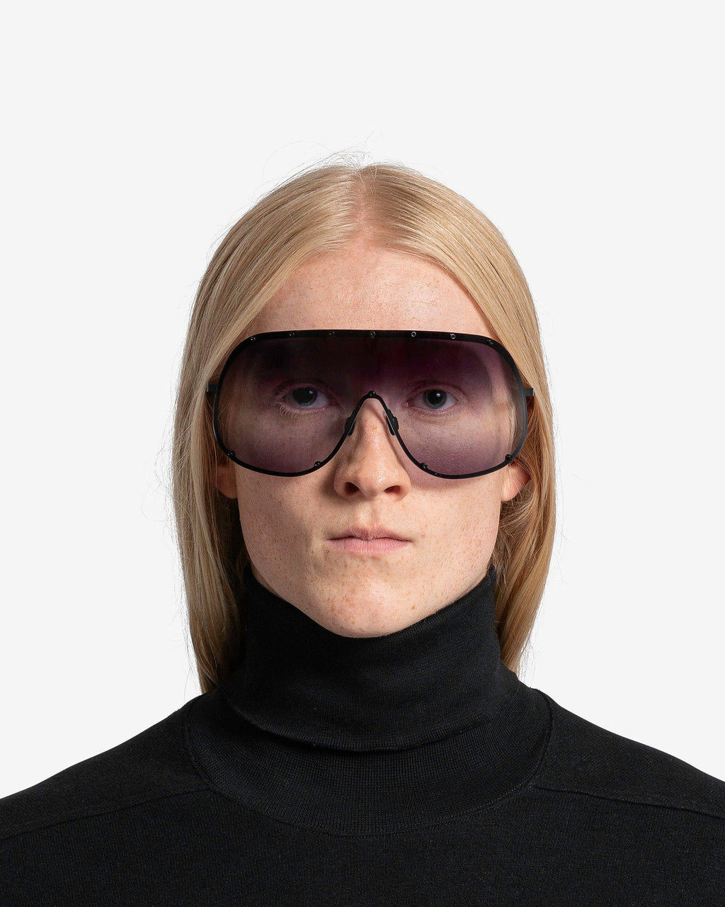 Shield Sunglasses In Black Temple Rick owens оригінал – Купити в Україні – боковий вид