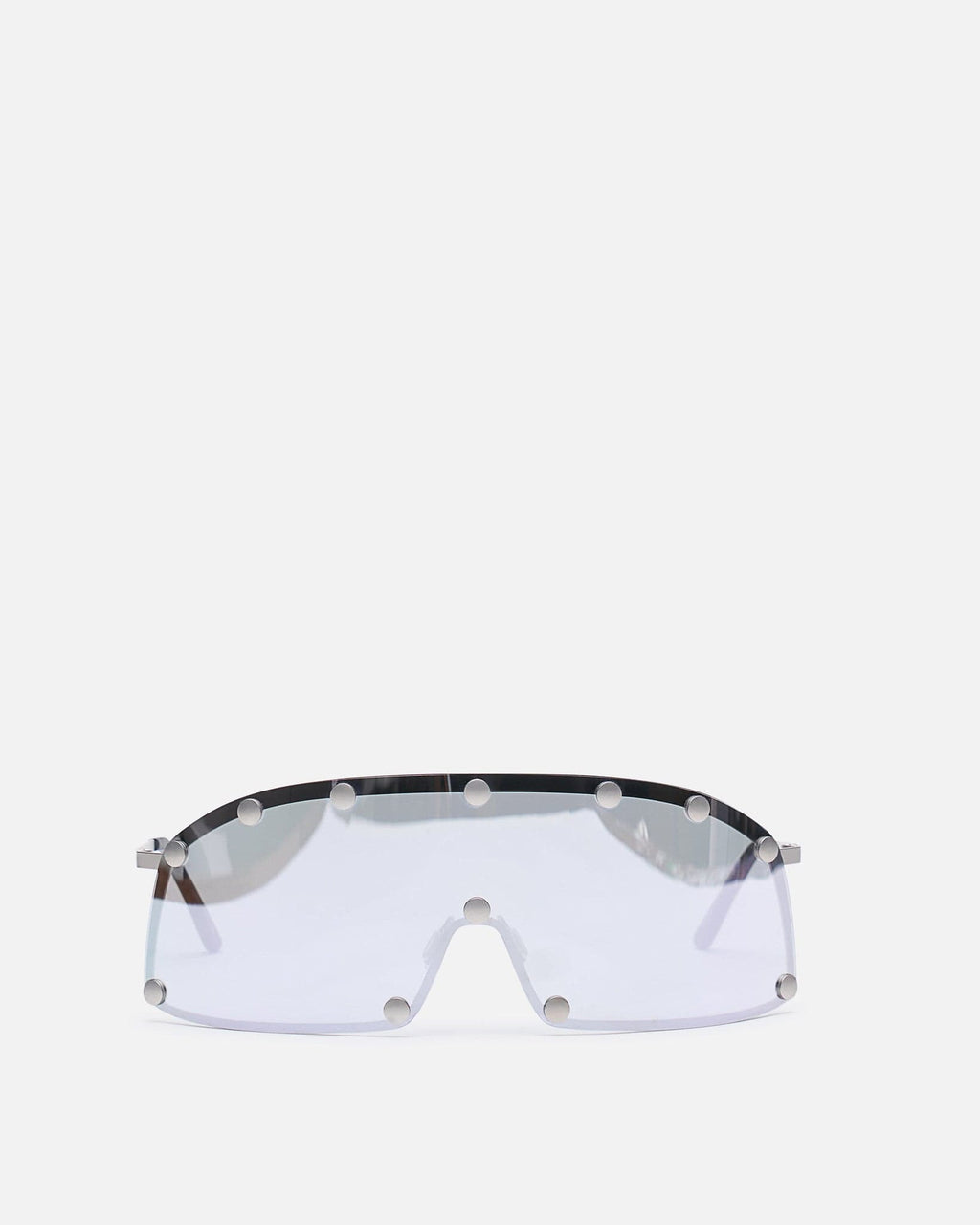 Оригінальна Shielding Sunglasses In Silver Rick owens – боковий вид