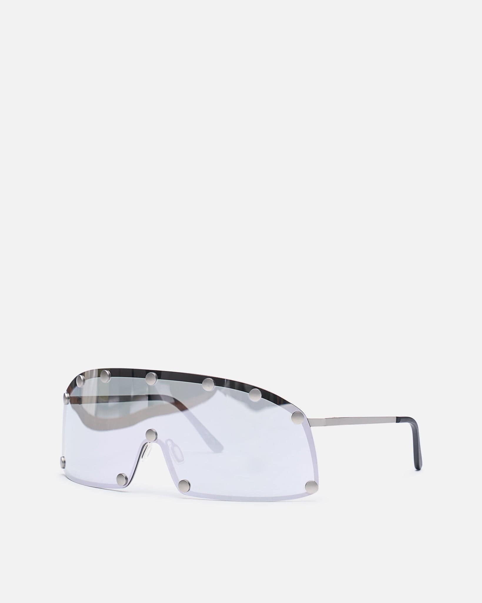 Оригінальна Shielding Sunglasses In Silver Rick owens – вид ззаду