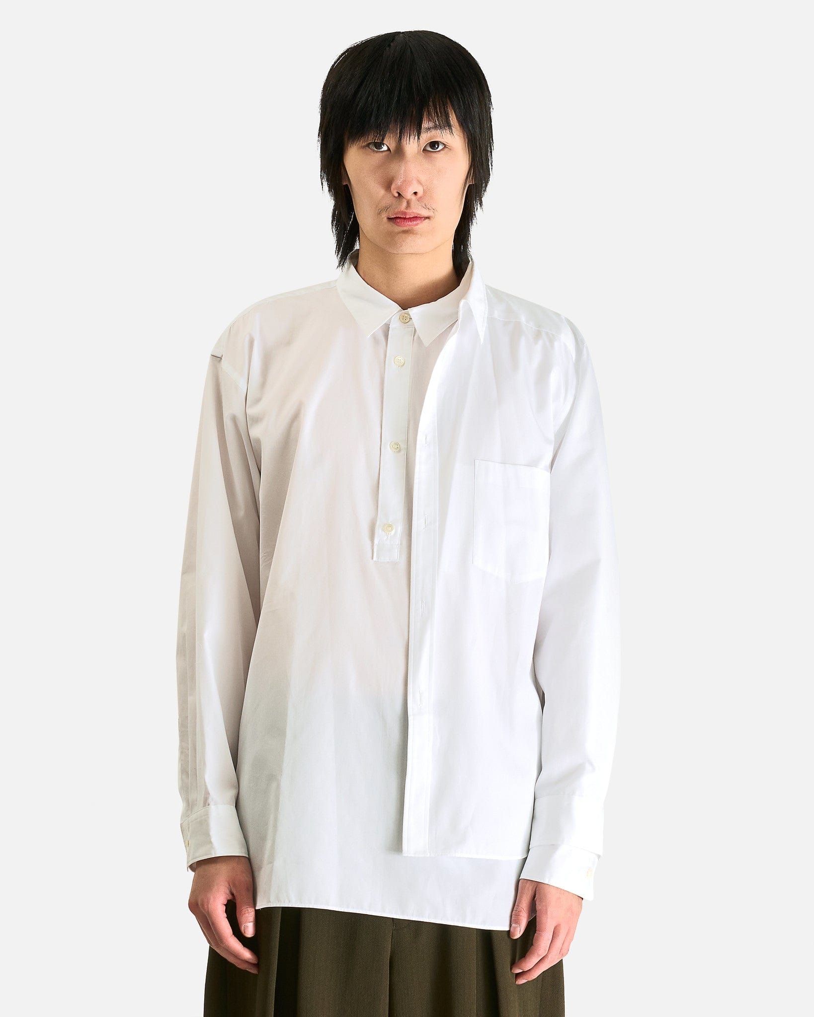 Shirt In White Comme des garcons – Гарантія оригінальності – боковий вид