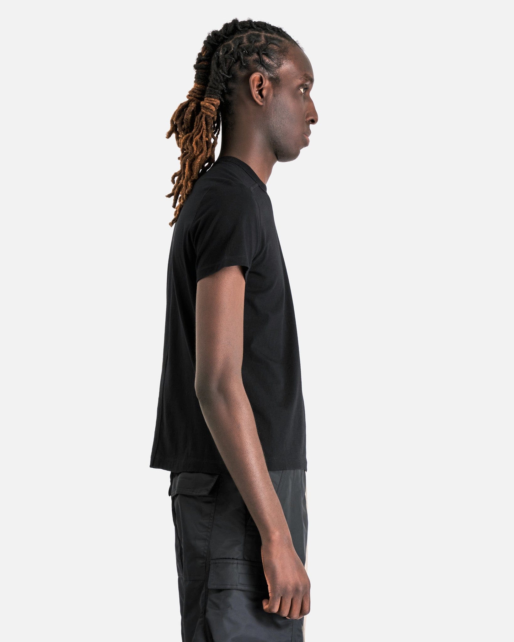 Short Level T-Shirt In Black Rick owens оригінал – Купити в Україні – вид ззаду