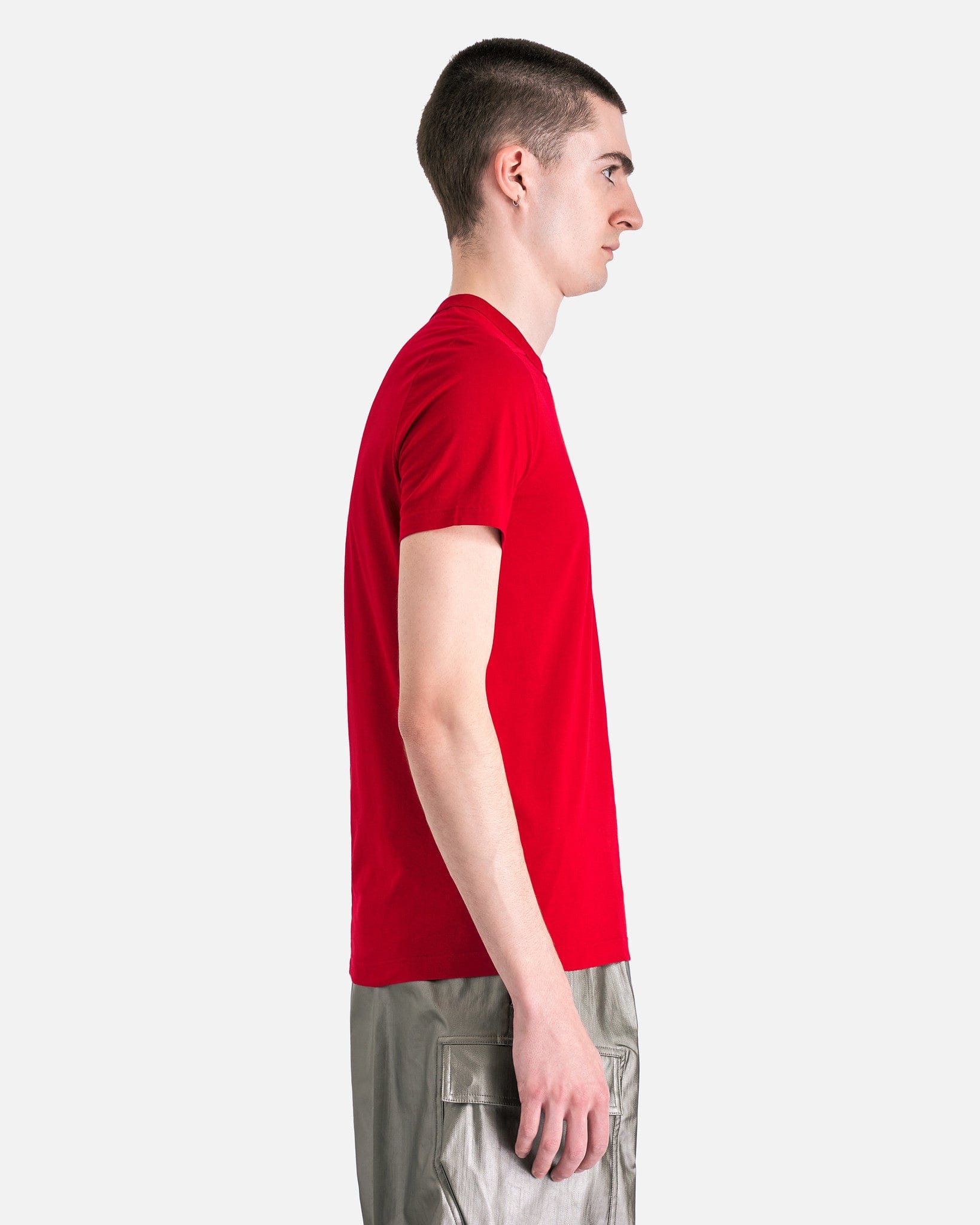 Оригінальна Short Level T-Shirt In Cardinal Red Rick owens – вид ззаду
