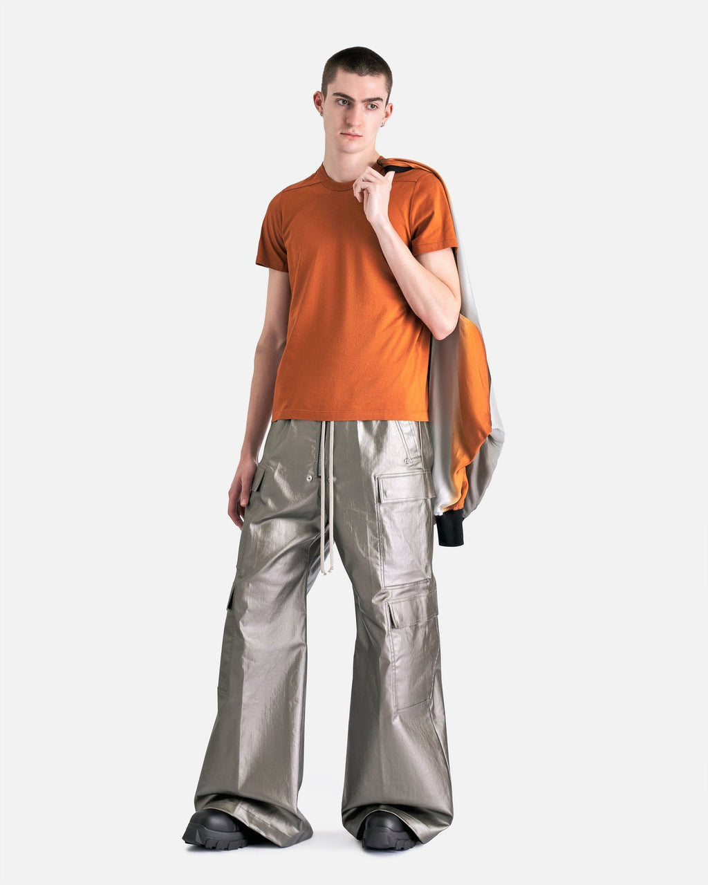 Short Level T-Shirt In Clay Rick owens – Гарантія оригінальності – збільшений вид