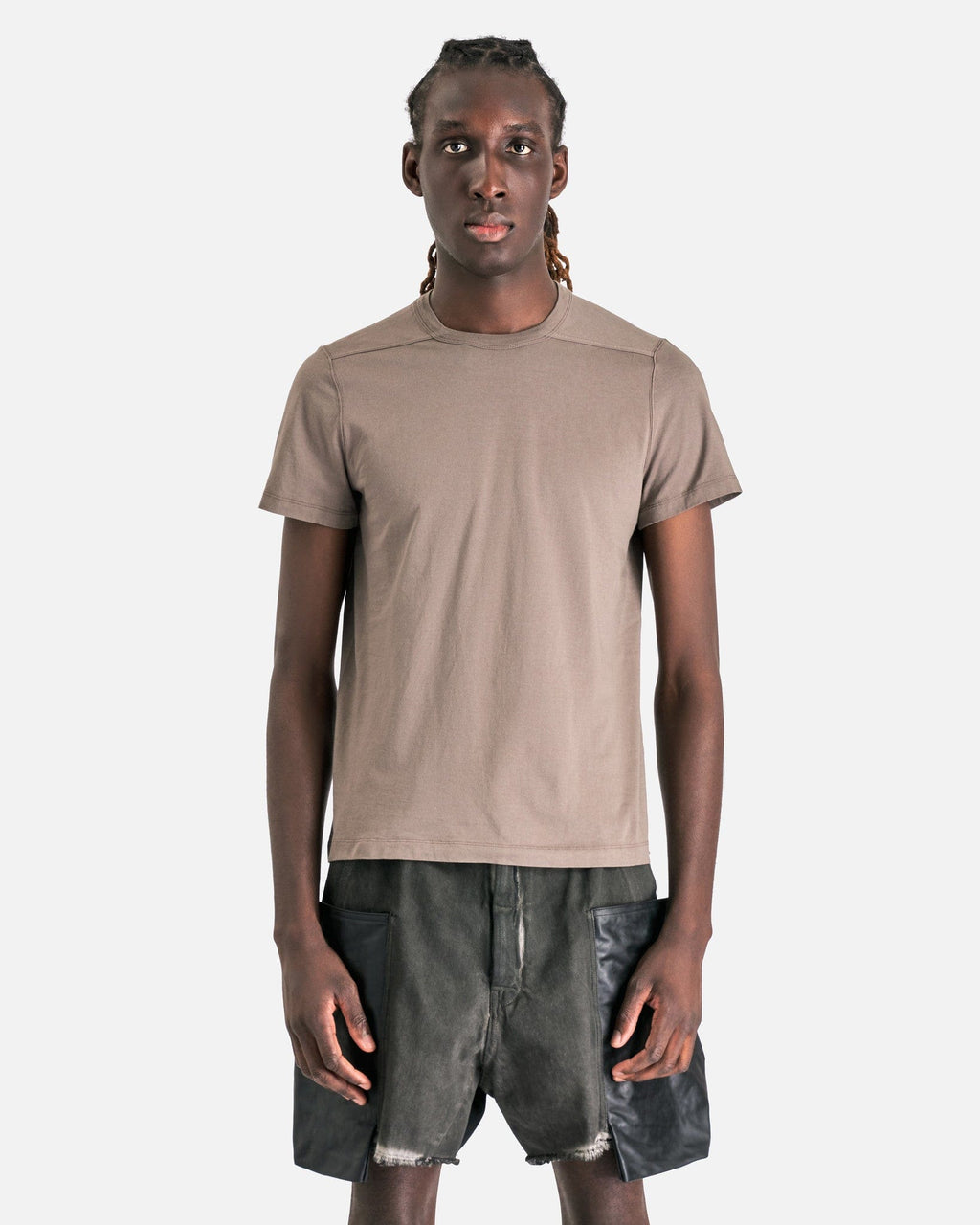 Short Level T-Shirt In Dust Rick owens оригінал – Купити в Україні – боковий вид