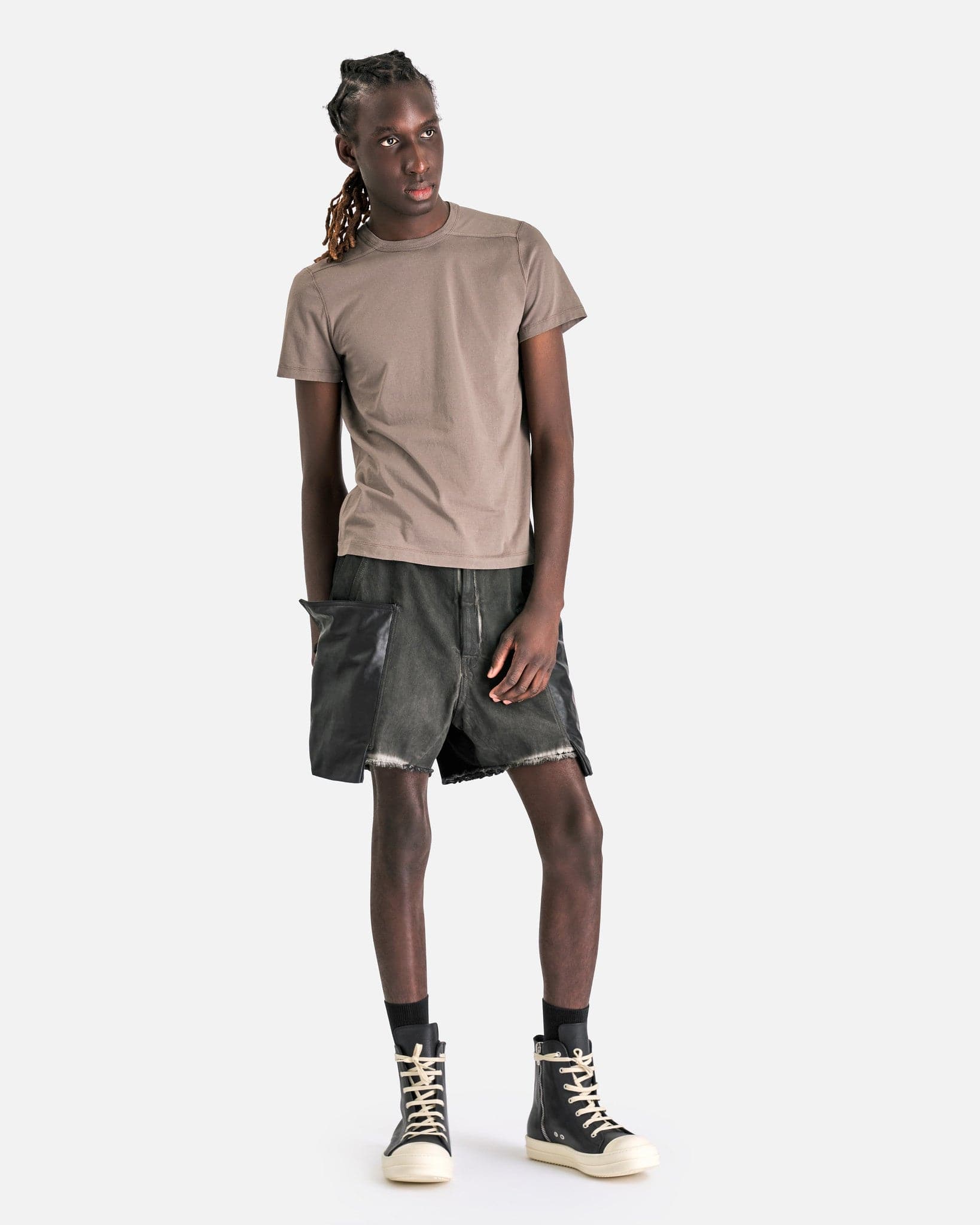 Short Level T-Shirt In Dust Rick owens оригінал – Купити в Україні – збільшений вид