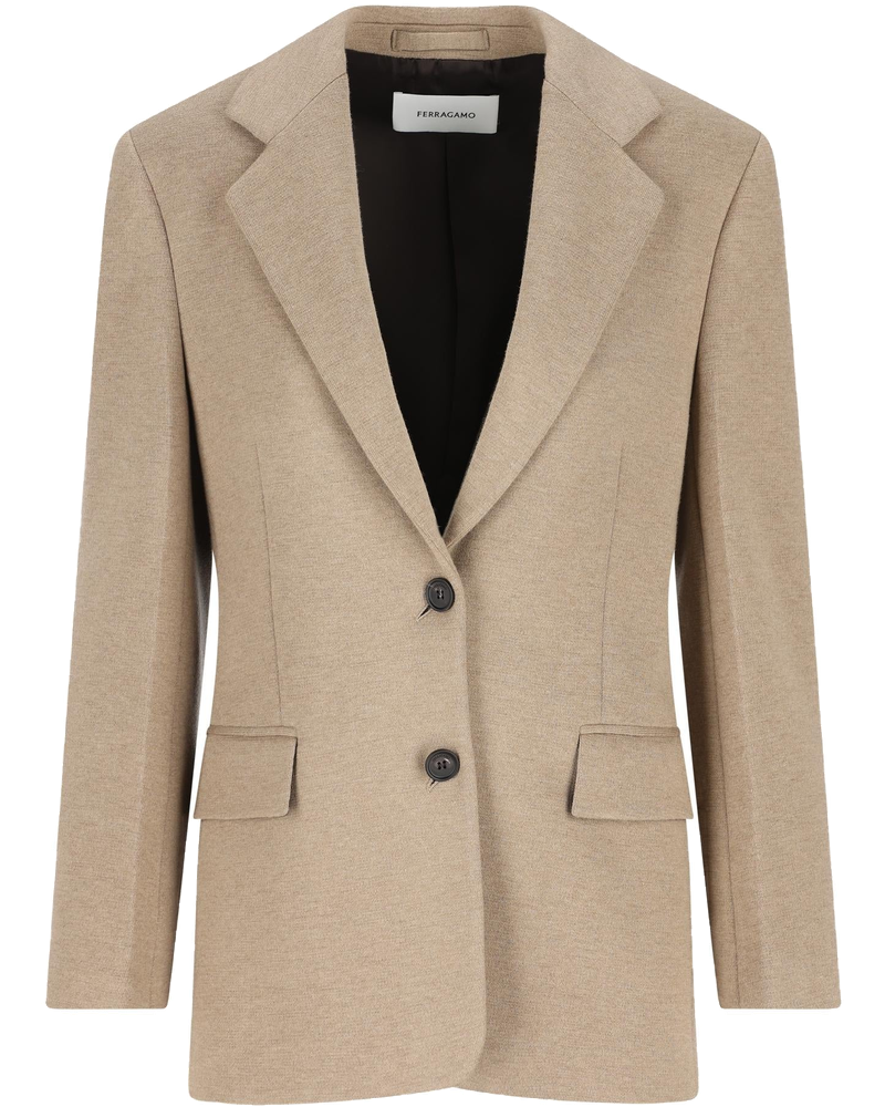Оригінальна Single Breasted Wool Blazer Salvatore ferragamo