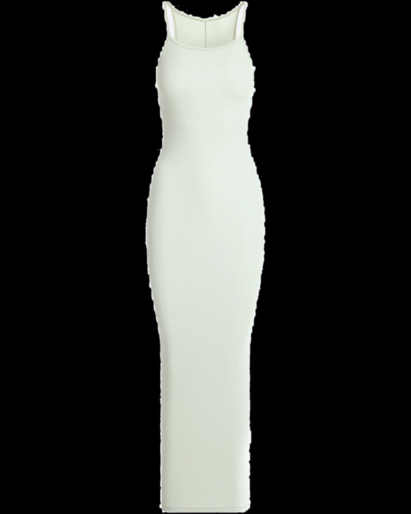 BG_REMOVED_CATALOG_Cotton rib long tank dress - SKIMS