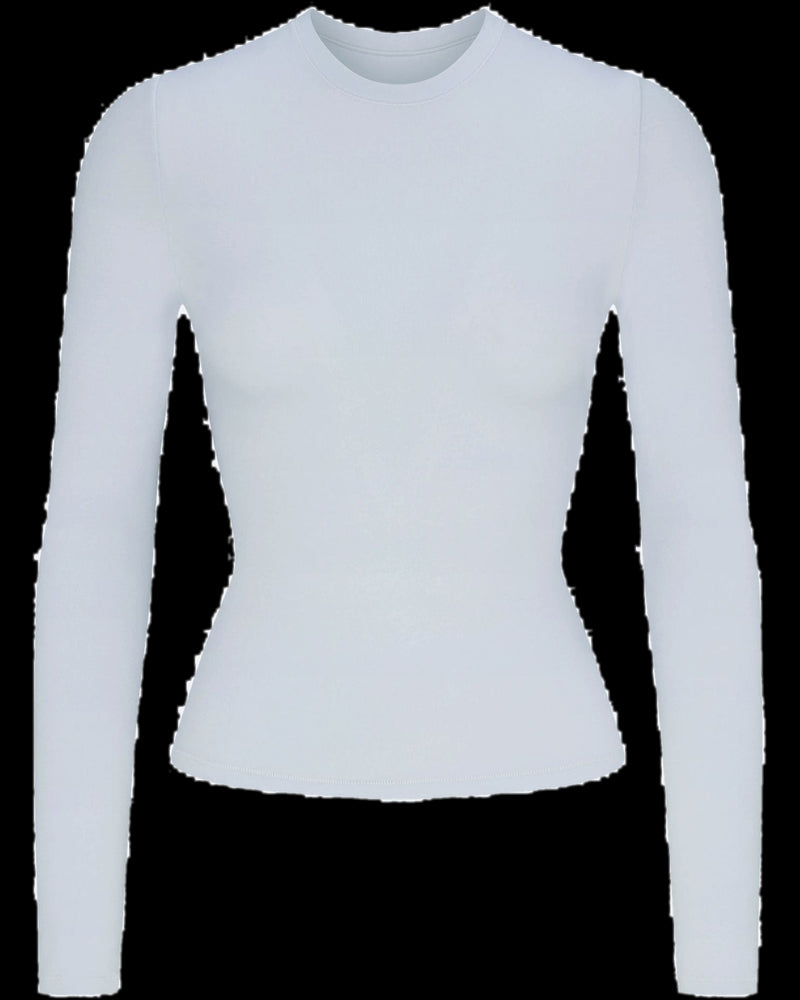 BG_REMOVED_CATALOG_Cotton jersey long sleeve t-shirt - SKIMS