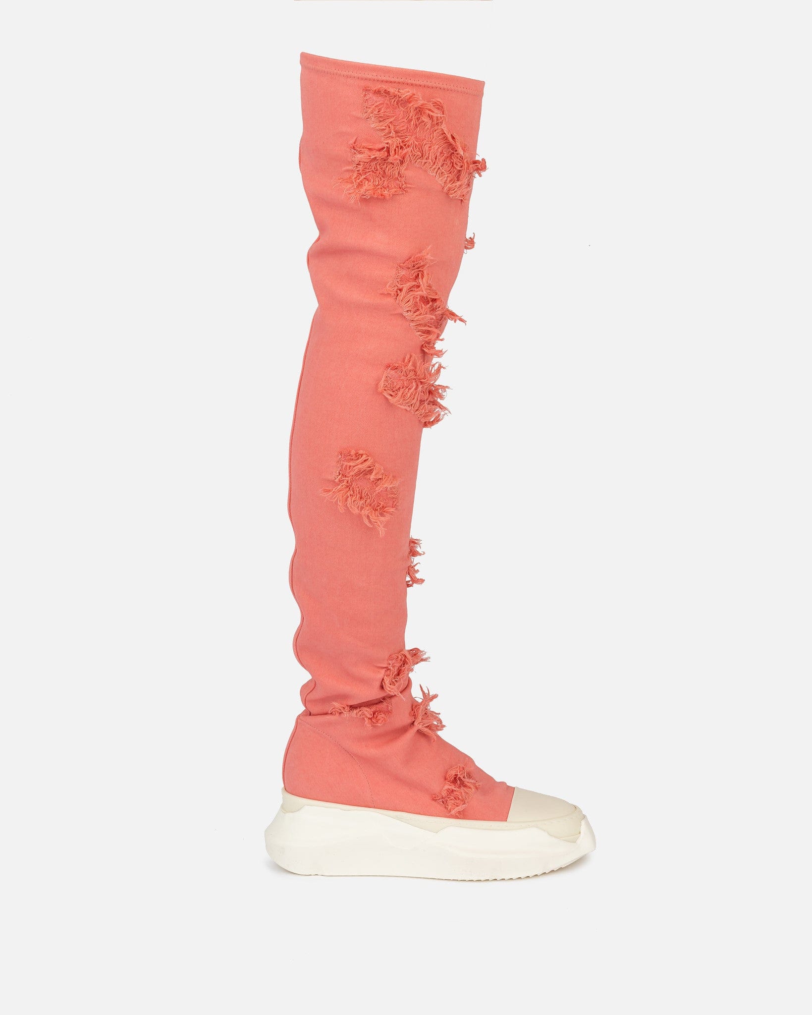 Slashed Abstract Sock Sneakers In Dirty Pink Rick owens – Гарантія оригінальності – боковий вид