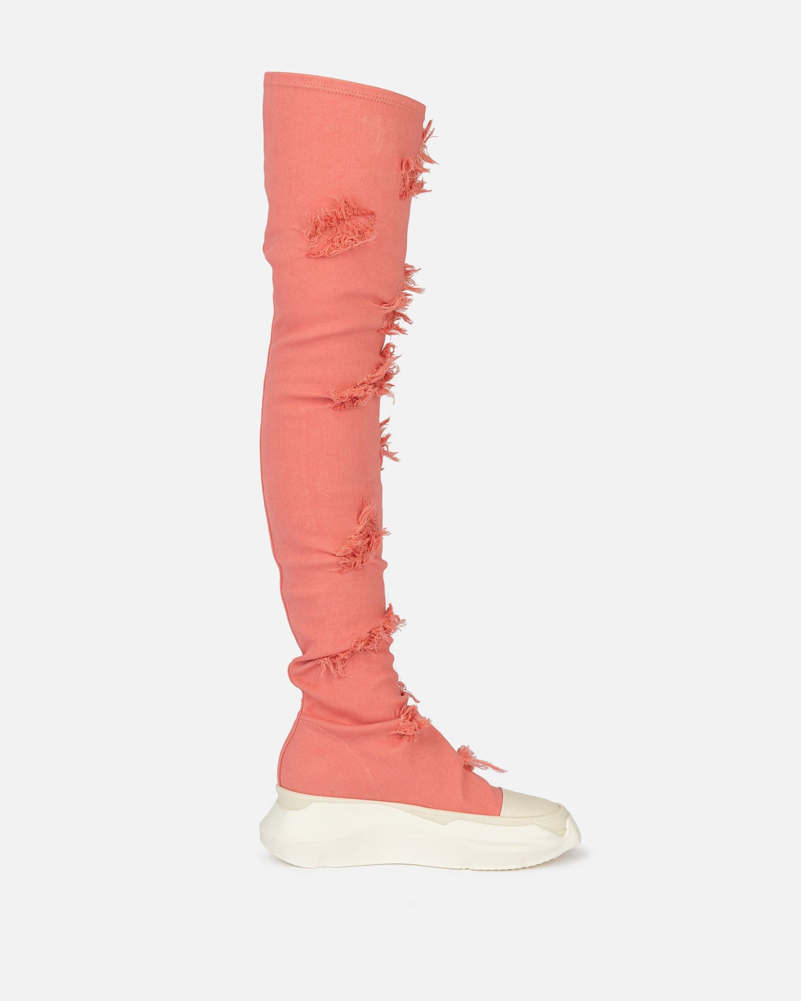 Slashed Abstract Sock Sneakers In Dirty Pink Rick owens – Гарантія оригінальності – детальний вид