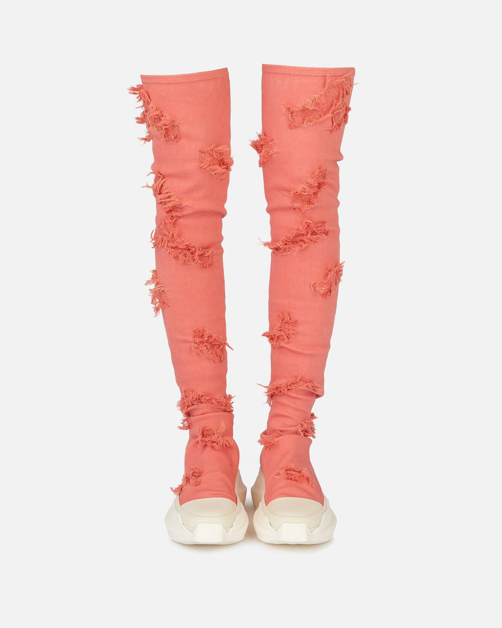 Slashed Abstract Sock Sneakers In Dirty Pink Rick owens – Гарантія оригінальності – збільшений вид